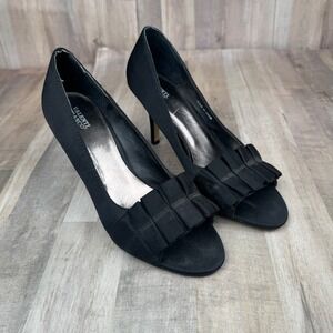 Valenti Franco Women's 6 3" Heel Black Bow Round Toe